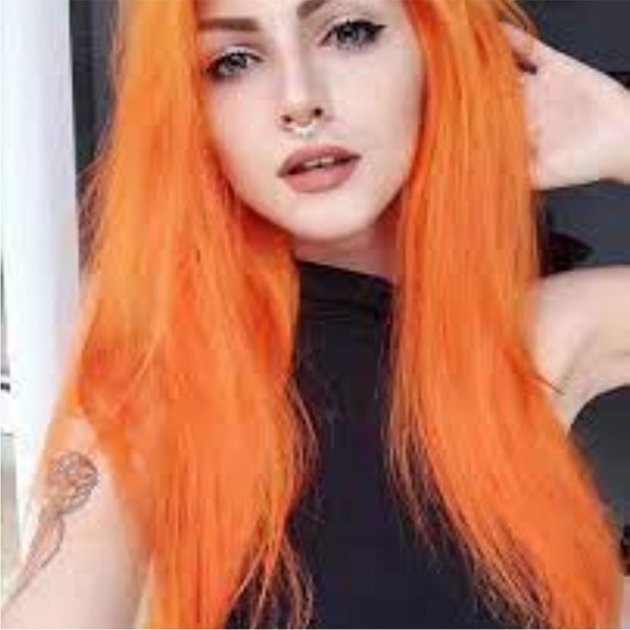 22” Orange STRAIGHT LACE FRONT - Wig NEW
